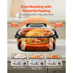 SucceBuy 26QT Roaster Oven Electric Roasting Pan 150-450℉ Adjustable Temperature FastCooking Turkey Roaster w/ Cool-Touch Handle