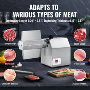 Charger l'image dans la visionneuse de galerie, Amocart Commercial Meat Tenderizer Heavy Duty 304 Stainless Steel Kitchen Tool with Meat Tong Cleaning Brush and Meat Machine
