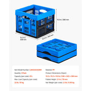 Bild in Galerie-Viewer laden, Amocart 25L 3PCS Plastic Stackable Storage Bins Collapsible Folding Storage Containers Space-Saving Baskets for Home Organizing
