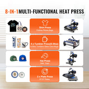 Load image into Gallery viewer, Amocart Heat Press Machine Heat Transfer Machine with 30 oz Tumbler Press 360° Swing Away Digital T-Shirt Pressing Coating
