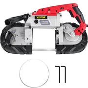 Bild in Galerie-Viewer laden, Amocart Portable BandSaw 5Inch Cutting Capacity Cordless Variable Speed 10Amp Motor Deep Cut Bandsaw for Metal Wood Pipes Rebar
