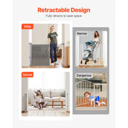 Bild in Galerie-Viewer laden, Amocart 55/71/110in Retractable Baby Gate 34in Tall Extends Wide Retractable Gate for Kids Pets Mesh Material Easy to Install
