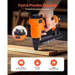 Amocart 22Gauge Pneumatic Staple Gun for 71Series Fine Wire Staples 9.1mm Crown 4-16mm Length 70-110PSI Air Staple Gun for Wood