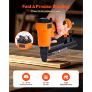 Charger l'image dans la visionneuse de galerie, Amocart 22Gauge Pneumatic Staple Gun for 71Series Fine Wire Staples 9.1mm Crown 4-16mm Length 70-110PSI Air Staple Gun for Wood
