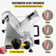 Bild in Galerie-Viewer laden, Amocart Meat Slicer 8/10inch Carbon Steel Blade Electric Deli Food Slicer Adjustable Thickness Commercial Home Cut Meat Cheese
