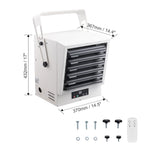 SucceBuy Electric Garage Heater Digital Fan Forced Wall with Remote Control Overheat Protection Hardwired Heater  for Workshop