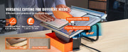 Bild in Galerie-Viewer laden, Amocart Wet Tile Saw 7-inch 65Mn Steel Blade 3500 RPM Induction Motor Tile Cutter Wet Saw Water Reservoir 0-45 Degrees Angle
