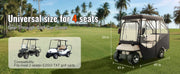Charger l'image dans la visionneuse de galerie, Amocart Golf Cart Enclosure 420D Polyester Driving Enclosure with 4-Sided Transparent Windows 4 Passenger Club Car Cover
