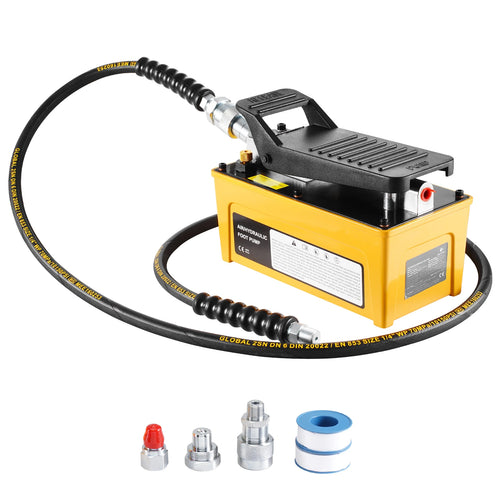 SucceBuy 10000PSI Air Hydraulic Pump 0.42 Gal Reservoir Treadle Foot Pump Automobile Repair Frame Machine & Hydraulic Press