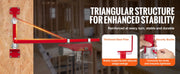 Charger l'image dans la visionneuse de galerie, Amocart Electric Hoist Support Arm Swing Holder with Pole Steel Hoist Frame 180° Scaffold Winch Lifting Arm for Workshop Garage
