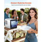 Charger l'image dans la visionneuse de galerie, Amocart Countertop Ice Maker 33 44 lbs per Day Self-Cleaning Portable Machine w/Scoop Drawer-Style Ice Access Ice-Making Machin
