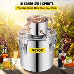 SucceBuy Moonshine Still 9.6Gallon 38L Stainless Steel Water Alcohol Distiller Copper Tube Home Brewing Kit Build-in Thermometer