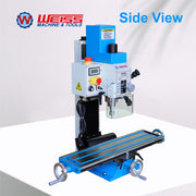 Charger l'image dans la visionneuse de galerie, WEISS Milling Machine VM25L 1100W Brushless Motor Mill Drill MT3 R8 Variable Speed 2250rpm for Precision Machining
