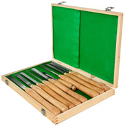 Charger l'image dans la visionneuse de galerie, Amocart 8PCS+1 Free HSS Lathe Chisel Set for Wood Turning Root Furniture Carving Knife 6.89" Blade 16.14" Chisel With Tool Box
