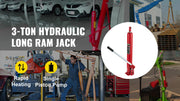Charger l'image dans la visionneuse de galerie, Amocart Hydraulic Jack 3/4/8/12 Ton Car Hydraulic Long Ram Jack Manual Engine Lift Hoist Cherry Picker Mechanical Workshop Tool
