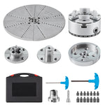 SucceBuy KP965 Metal Lathe Chuck 4-Jaw 3.75"Diameter with 5 Sets of Jaws Self-centering Tool Accessories for Precision Machining