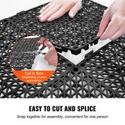 Charger l'image dans la visionneuse de galerie, Amocart Interlocking Tile 12/50/55PCS 12"x12" Splicing Soft PVC Drainage Floor Tiles Non-Slip Drainage Holes for Bathroom Pool

