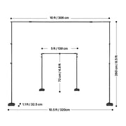Load image into Gallery viewer, Amocart Backdrop Stand Adjustable Photo Backdrop Kit Heavy Duty Projector Screen Stand for Wedding Photo Video Studio Party
