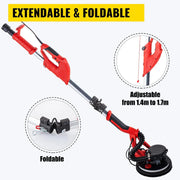 Charger l'image dans la visionneuse de galerie, SucceBuy 850W Drywall Sander Variable Speed 800-1750 RPM Electric Drywall Sander Foldable Sheetrock Sander with Telescope Handle
