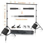 SH Photography Background Backdrop Stand Support Picture Canvas Frame System Kit With Carry Case For Muslin Photo Video Studio