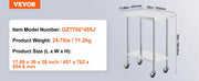 Bild in Galerie-Viewer laden, Amocart Stainless Steel Work Table 500 LBS Load Capacity w/4 Wheels 3 Adjustable Height Levels Heavy Duty Food Prep Worktable
