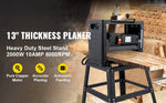 Amocart Electric Planer 12.5/13 inch Thicknesser Wood Planer With Stand & Dust Exhaust 1800W 8000RPM for Woodworking Power Tool