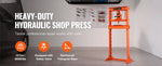 Amocart 6/12T Hydraulic H-Frame Garage Floor Adjustable Shop Press with Plates 6T/12T Orange for Garages or Professional Shop