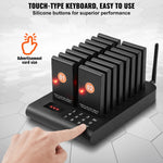 SucceBuy Restaurant Pager System Wireless Range Lineup Waiting Queue Signal Customer Calling Beepers with Vibration &Flashing