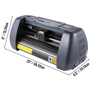 Load image into Gallery viewer, Amocart Vinyl Cutter Machine Computer Windows Software 3 Blades Pen Holder 14Inch 375MM Max Paper Feed Printer Cutting Plotter
