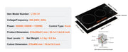 Charger l'image dans la visionneuse de galerie, Amocart 12 inch Electric Cooktop 2 Burners Built-in Electric Stove Top Ceramic Top Radiant Cooktop w/ Glass Panel Knob Control
