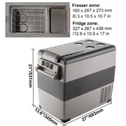 Charger l'image dans la visionneuse de galerie, Amocart 20-55L Portable Refrigerator Car Refrigerator Electric Compressor Cooler with 12/24v DC &amp; 110-240v AC

