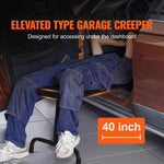 Amocart Under Dash Creeper, 40 in, 20.3-27.4 in Height Adjustable Laying Down or Upright Inside of Car or Truck for Garage Shop