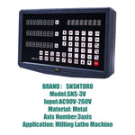 SNS-3V Display Milling Lathe Machine DRO Digital Readout AC110V/220V and 3 Pieces 0-1000mm Linear Scale Displacement Encoder