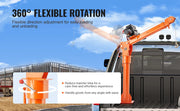 Bild in Galerie-Viewer laden, Amocart 2200lbs Electric Hoist Truck Crane 360° Swivel Folding Bed Jib Crane with 6000 lbs Electric Winch for Lifting Goods
