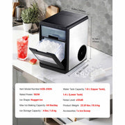 Charger l'image dans la visionneuse de galerie, Amocart Countertop Ice Maker 33 44 lbs per Day Self-Cleaning Portable Machine w/Scoop Drawer-Style Ice Access Ice-Making Machin
