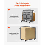Amocart 400 LBS Folding Chair Rack Cart with Swivel Casters fit 5 Tables+14 Chairs Storage Dolly Chair Holder for Party Hotel