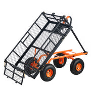 Bild in Galerie-Viewer laden, Amocart Garden Cart Sturdy Metal Utility Wagon with Simple Assembly Versatile Dump Cart Wheelbarrow with 400/880lbs Capacity
