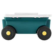 Bild in Galerie-Viewer laden, Amocart Garden Scooter with Seat 2in1 Rolling Garden Cart w/ Storage Bin Supports up to 227lbs Outdoor Wagon w/ Handle for Yard
