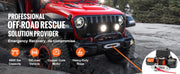 Charger l'image dans la visionneuse de galerie, Amocart 6000lbs Electric Winch Car Truck Winch with 1/4 in 55 ft Synthetic Rope Wireless/Wired for Towing SUV Jeep Trailer Boat
