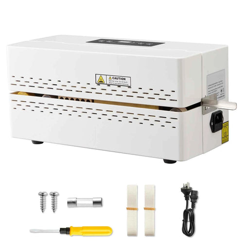 Amocart Continuous Heat Sealing Machine 0.32-0.47in Seal Width Automatic Band Sealer with Temperature Control for Plastic Bags
