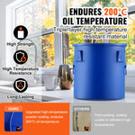 SucceBuy Fryer Grease Bucket 8Gal Oil Disposal Caddy Carbon Steel Fryer Bucket with Rust-Proof Coating Oil Transport Container