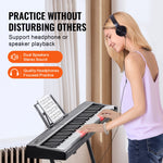 Amocart 88 Key Digital Piano Keyboard Semi Weighted Keys Full Size Electric Portable Keyboard Piano Set 1000Tones for Beginners
