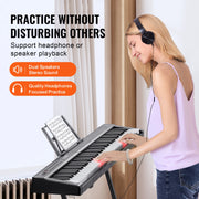 Bild in Galerie-Viewer laden, Amocart 88 Key Digital Piano Keyboard Semi Weighted Keys Full Size Electric Portable Keyboard Piano Set 1000Tones for Beginners
