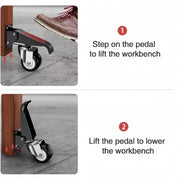 Load image into Gallery viewer, Amocart 165 lbs 2.5" Set of 4 Workbench Caster Wheels Side Mounted Retractable Stepdown Wheel 360° Swivel for Tables Equipment
