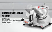 Bild in Galerie-Viewer laden, Amocart Meat Slicer 8/10inch Carbon Steel Blade Electric Deli Food Slicer Adjustable Thickness Commercial Home Cut Meat Cheese
