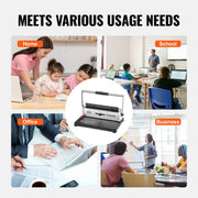 Charger l'image dans la visionneuse de galerie, Amocart Coil Spiral Binding Machine Manual Book Maker 34-Holes Binding 120 Sheets Punch Binder w/ Adjustable Coil Binding Spine
