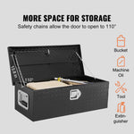 Amocart Heavy Duty Aluminum Truck Bed Tool Box, Diamond Plate Tool Box with Side Handle and Lock Keys for Pickup, Truck Bed, RV