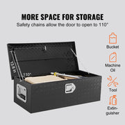 Bild in Galerie-Viewer laden, Amocart Heavy Duty Aluminum Truck Bed Tool Box, Diamond Plate Tool Box with Side Handle and Lock Keys for Pickup, Truck Bed, RV
