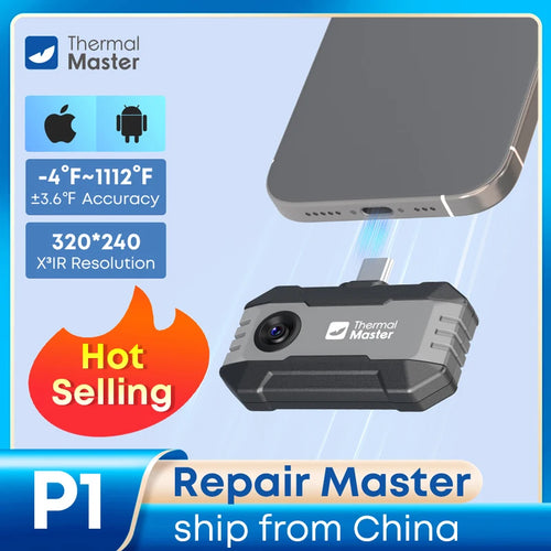 Thermal Camera P1 IOS& Android Phone 320*240 X³IR Resolution Infrared Thermal Imaging Camera Air Conditioning HVAC Inspection