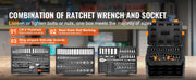 Load image into Gallery viewer, Amocart Mechanics Tool Set and Socket Set 1/4" 3/8" 1/2" Drive Deep Standard Sockets 450 Pcs SAE and Metric Mechanic Tool Kit
